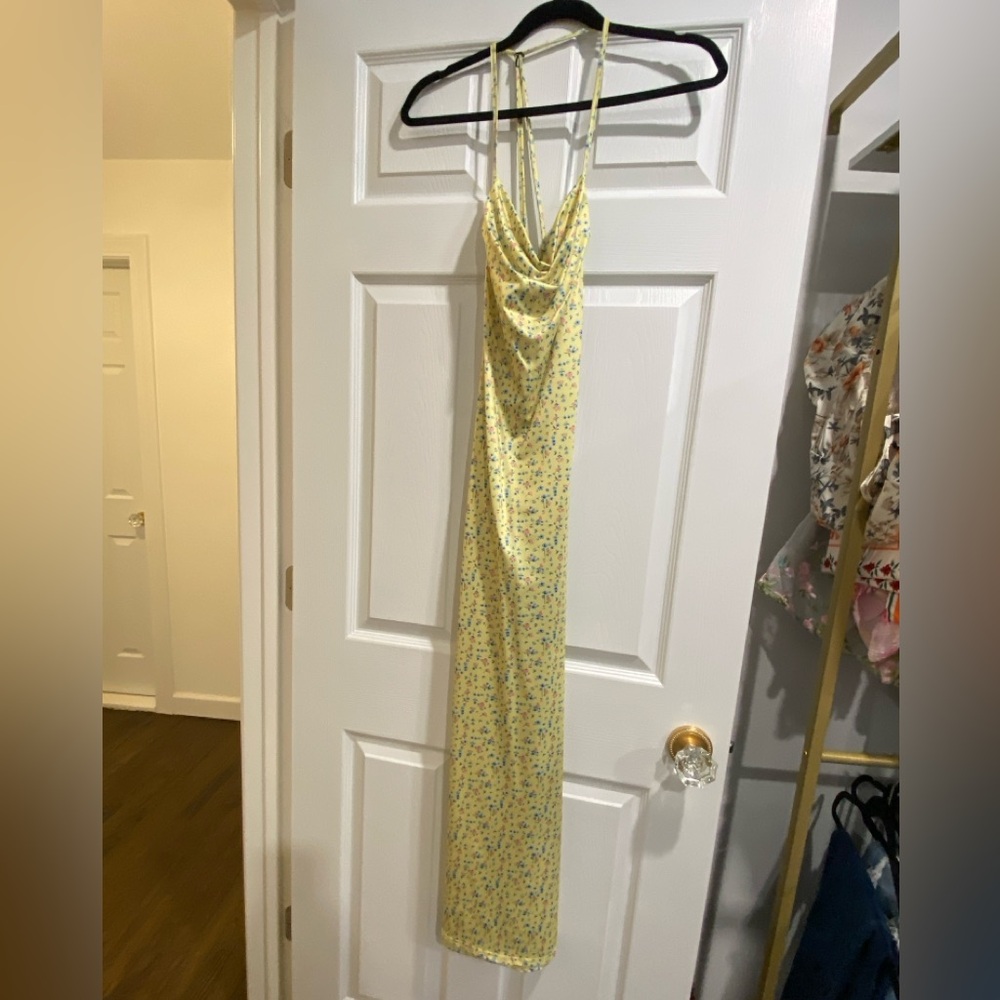 Floral Yellow Maxi Dress